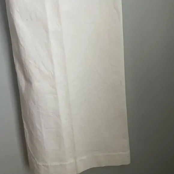 Kenar White Bootcut Low Rise Pants Y2K Dress Pants sz 12 Work Minimalist Neutral - Picture 6 of 6